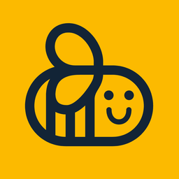 The Beeldr app icon: a smiling bee